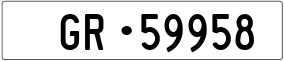 Trailer License Plate